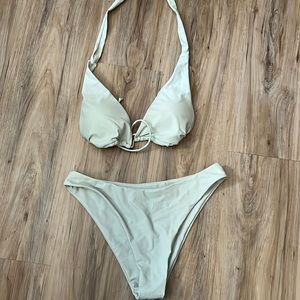 Aurelle green two piece swim suit